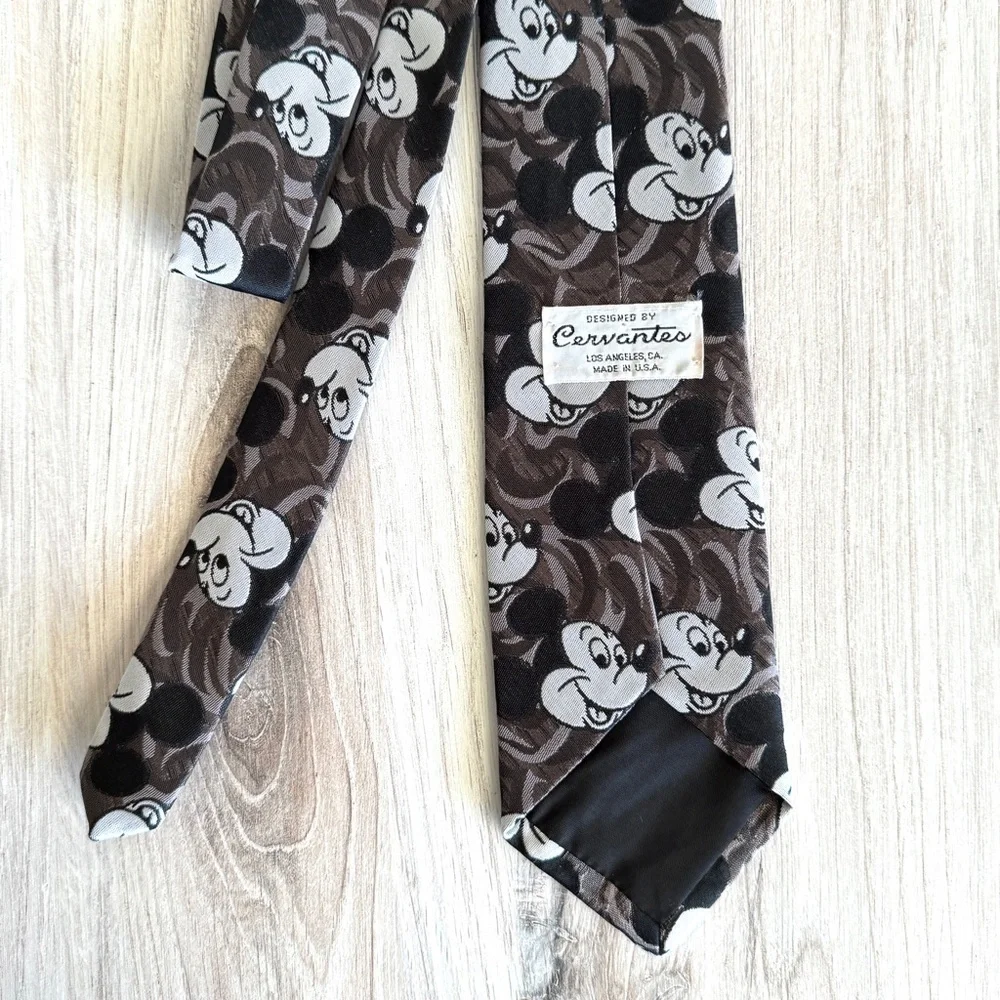 Vintage Walt Disney Mickey Mouse Tie – Rudy Cervantes Los Angeles, Black & White